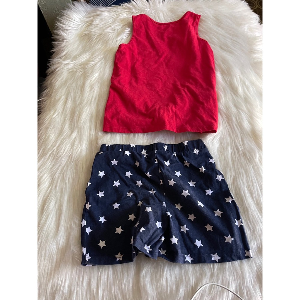 Childrens Place Girl's American Cutie 2-Piece Set -  Red Blue Size 5T Used - Picture 6 of 6